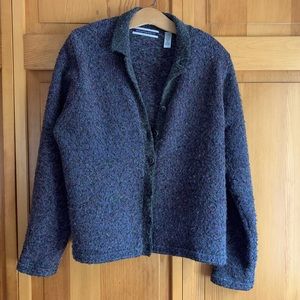 wool blend chenille cardigan/jacket